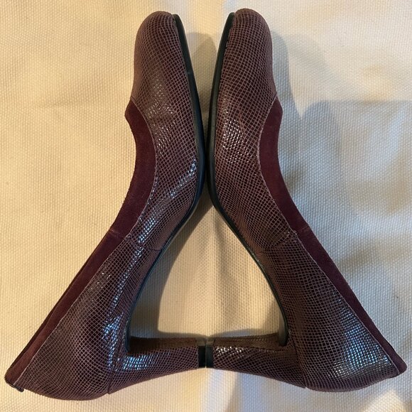 NEW (NWOT) Easy Spirit Airey burgundy leather pumps sz 7 - Picture 9 of 13